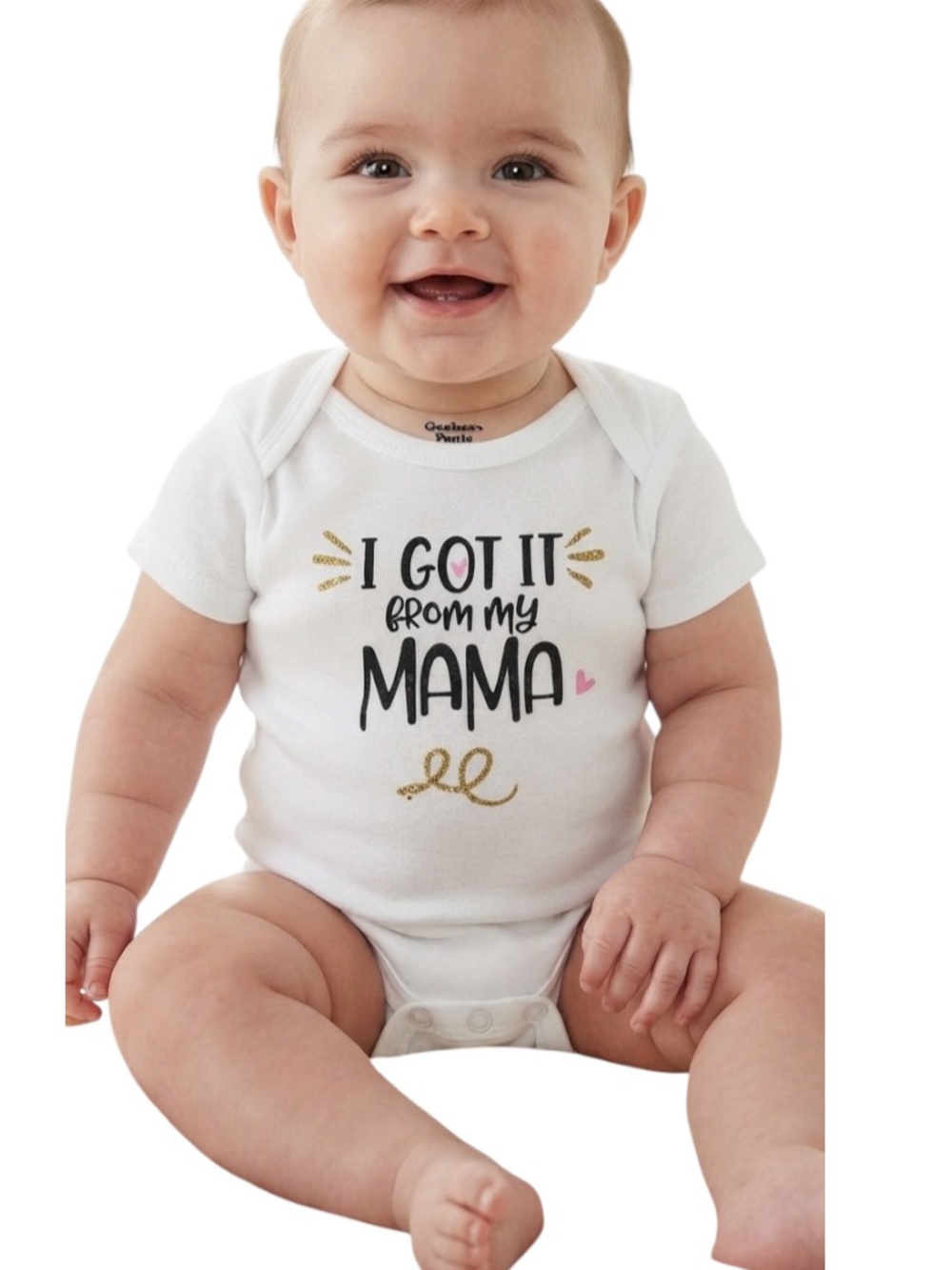I got it from my mama carter’s one piece size 6-9 M new without tag never worn